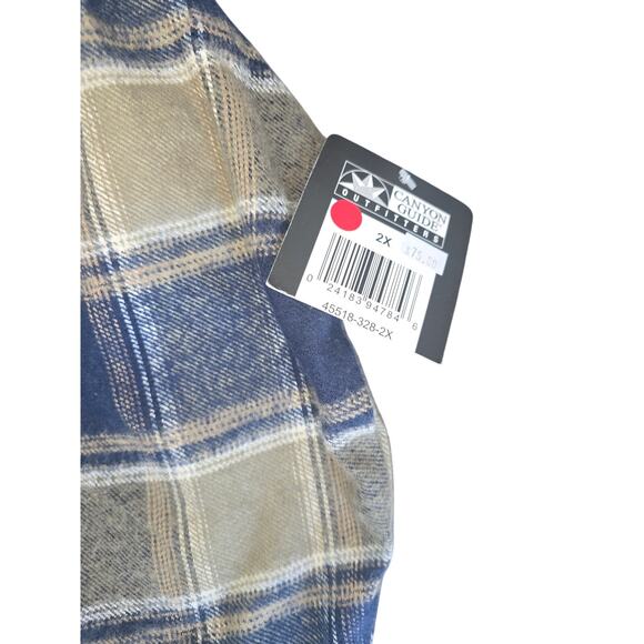 NWT Men's Canyon Guide Outfitters Flannel Shirt Size 2XL - Picture 3 of 5